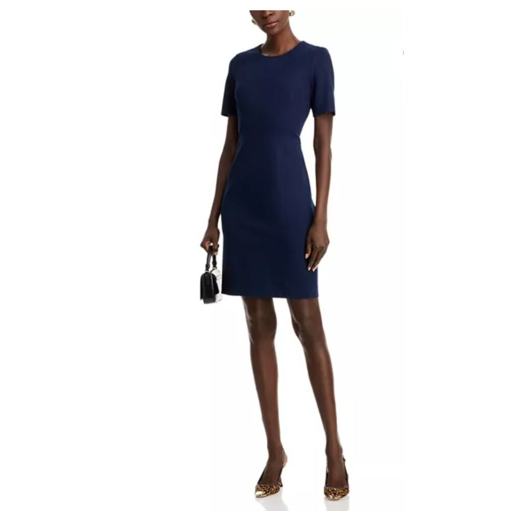 T by Tahara Navy Blue Sheath, SZ 4